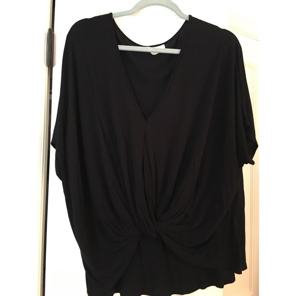 Black Vestique Tied Top